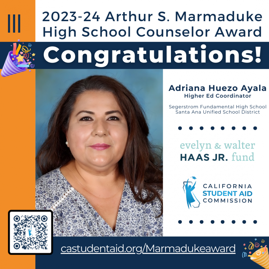Adrian Huezo Alcala Marmaduke Award Winner 2023-2024