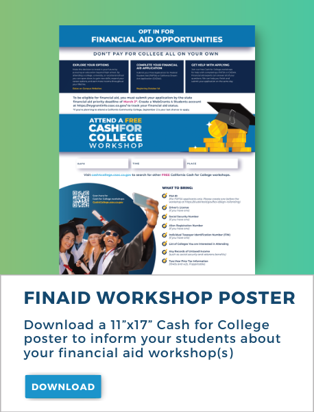 Financial Aid Workshop Poster 