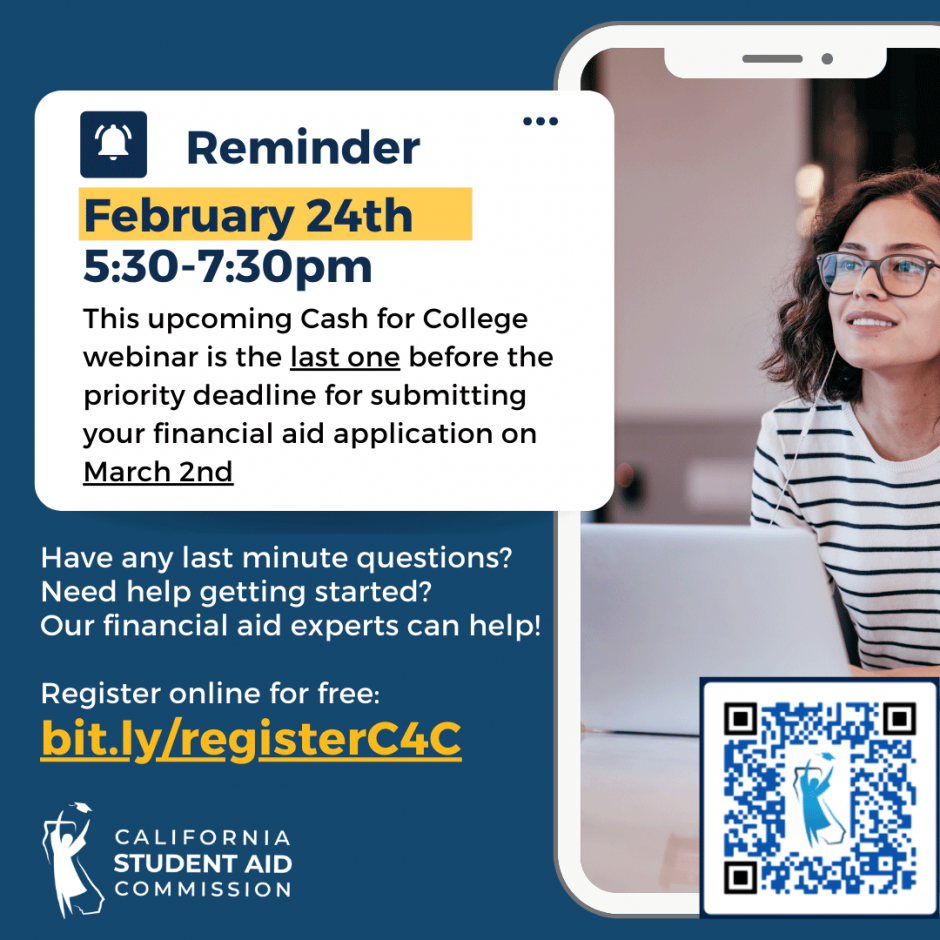 Cash for College  Toolkit Reminder February 24 2022