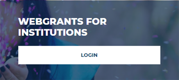 Webgrants for Institutions Login Button