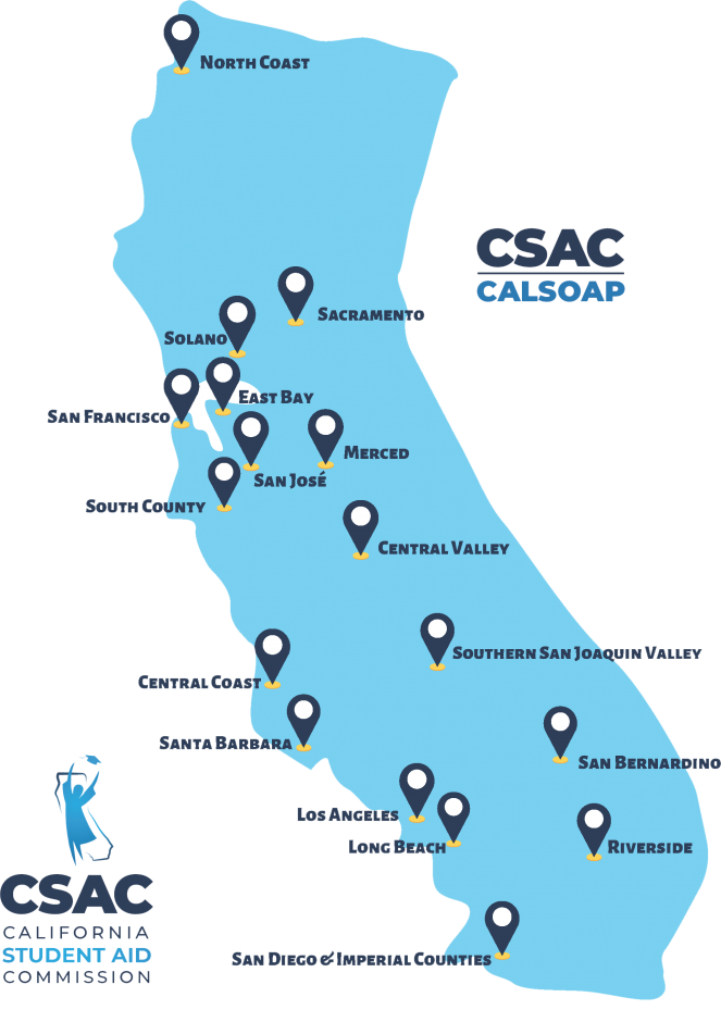 Map of the 16 Cal-SOAP locations throughout the state