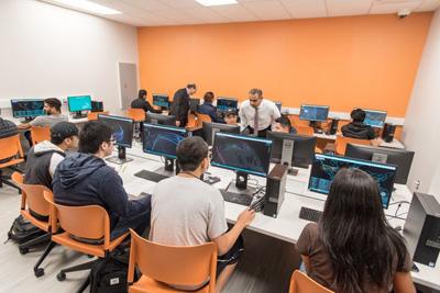Picture of students in class at Hudson County Community College